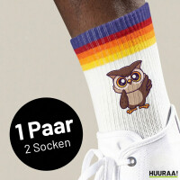 Unisex Socken Eule Comic Baumwolle