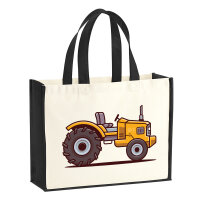 Jutetasche Traktor Trecker 21 Liter Black