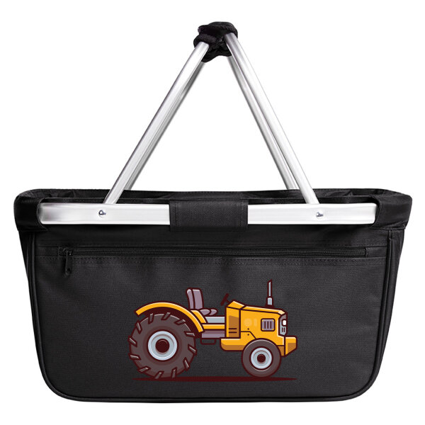 Einkaufskorb faltbar Traktor Trecker 20 Liter Black