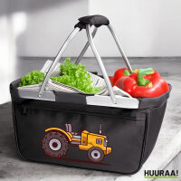 Einkaufskorb faltbar Traktor Trecker 20 Liter Black