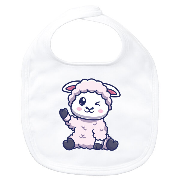 Baby Lätzchen Lamm Baby Schaf Klettverschluss