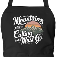 Schürze Mountains are calling and i must go mit Taschen