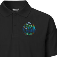 Herren Polo Shirt Ready for Adventure Berge