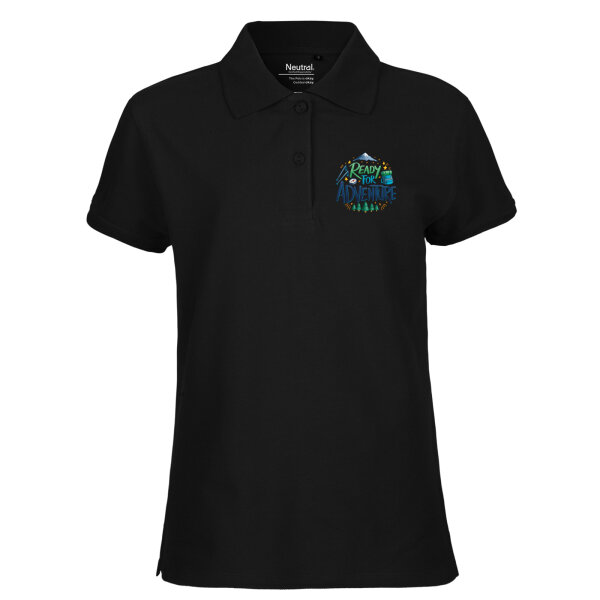 Damen Polo Shirt Ready for Adventure Berge