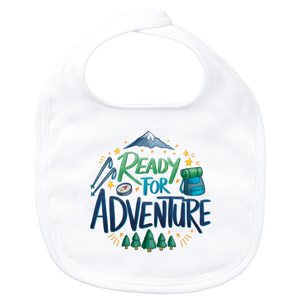 Baby Lätzchen Ready for Adventure Berge Klettverschluss