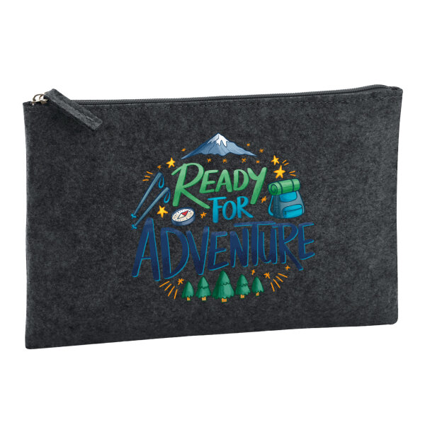 Kulturbeutel Ready for Adventure Berge 1 Liter Charcoal