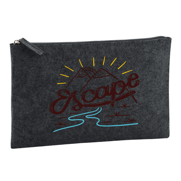 Kulturbeutel Escape Berge 1 Liter Charcoal