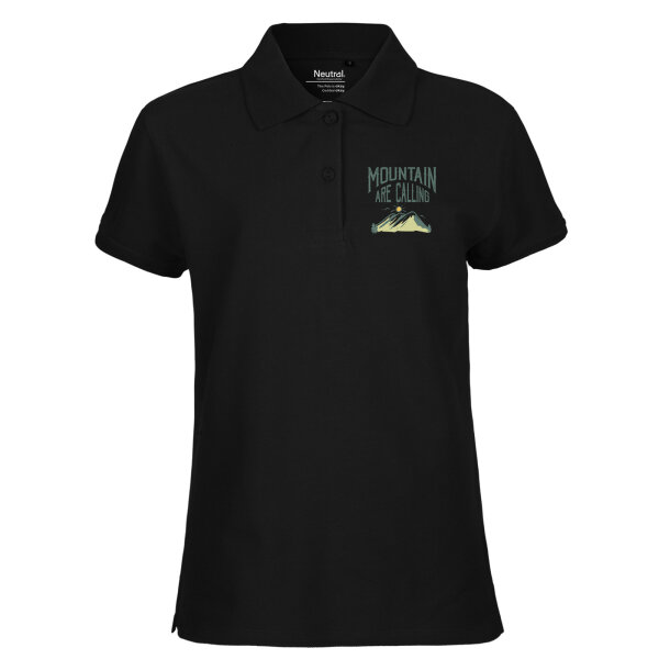 Damen Polo Shirt Mountain are calling Berge