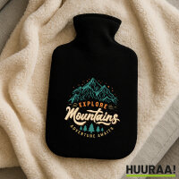 Wärmflasche Explore Mountains Adventure Awaits