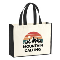 Jutetasche Mountain Calling Berge 21 Liter Black