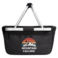 Einkaufskorb faltbar Mountain Calling Berge 20 Liter Black