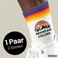 Unisex Socken Mountain Calling Berge Baumwolle