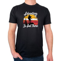 Herren T-Shirt Adventure is out there Backpacking