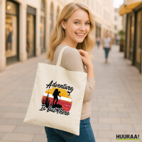 Jutebeutel Adventure is out there Backpacking 10 Liter