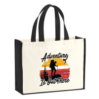 Jutetasche Adventure is out there Backpacking 21 Liter Black