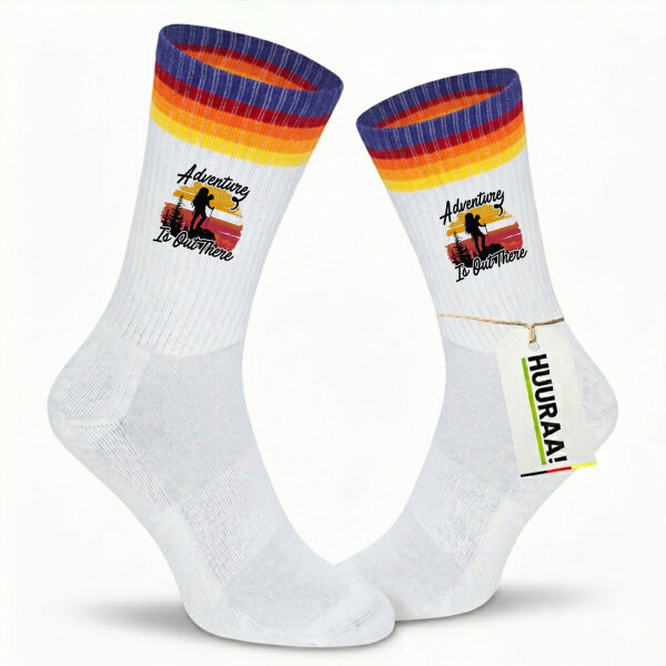 Unisex Socken Adventure is out there Backpacking Baumwolle