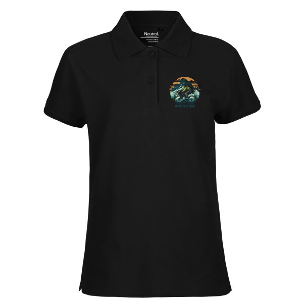 Damen Polo Shirt Mountain Bike Berge