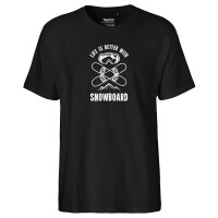 Herren T-Shirt Snowboard life is better