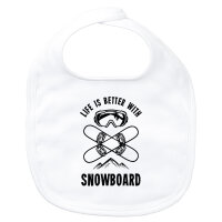 Baby Lätzchen Snowboard life is better Klettverschluss