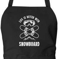 Schürze Snowboard life is better mit Taschen