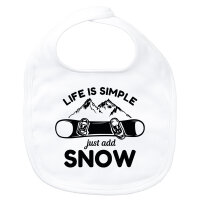 Baby Lätzchen Snowboard Just add snow Klettverschluss