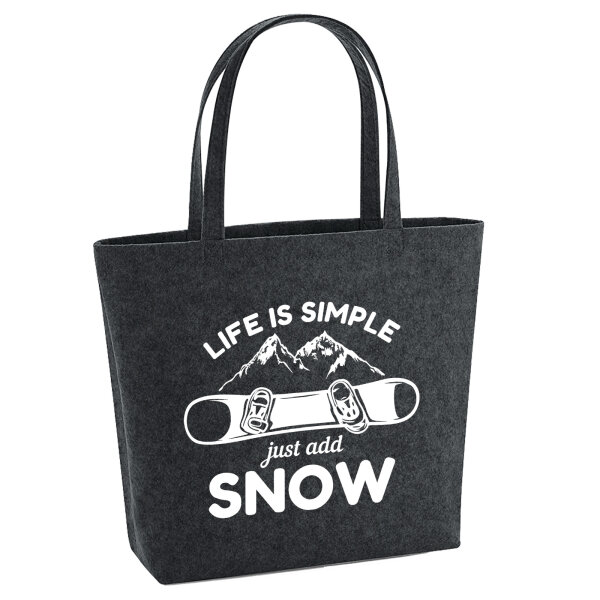 Filz Shopper Snowboard Just add snow 22 Liter