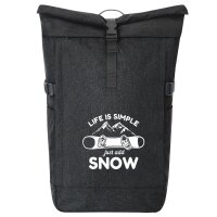 Kurierrucksack Snowboard Just add snow 30-44 Liter Black...
