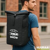 Kurierrucksack Snowboard Just add snow 30-44 Liter Black...