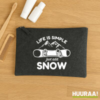Kulturbeutel Snowboard Just add snow 1 Liter Charcoal