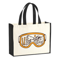 Jutetasche Ski Skibrille 21 Liter Black