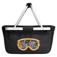 Einkaufskorb faltbar Ski Skibrille 20 Liter Black
