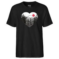 Herren T-Shirt Paar wandert Herz