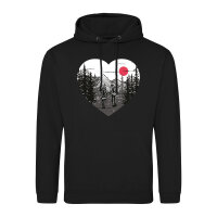 Unisex Hoodie Paar wandert Herz