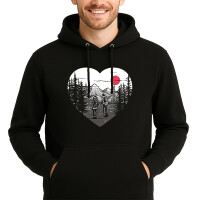 Unisex Hoodie Paar wandert Herz