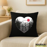 Kissen Paar wandert Herz 40x40cm