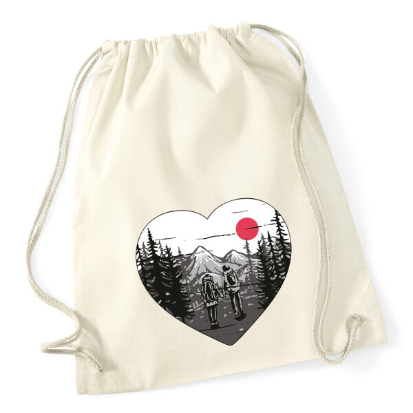 Turnbeutel Paar wandert Herz 12 Liter
