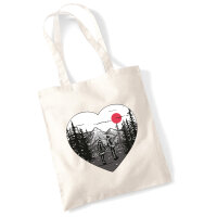 Jutebeutel Paar wandert Herz 10 Liter