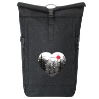 Kurierrucksack Paar wandert Herz 30-44 Liter Black Melange