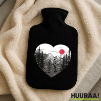 Wärmflasche Paar wandert Herz