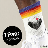Unisex Socken Paar wandert Herz Baumwolle