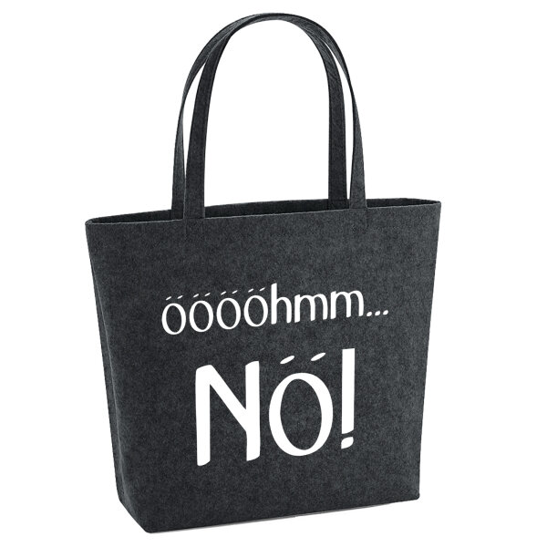 Filz Shopper ööööhmm Nö Schriftzug 22 Liter