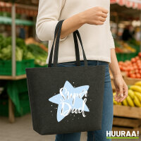 Filz Shopper Super Dad Bester Papa 22 Liter