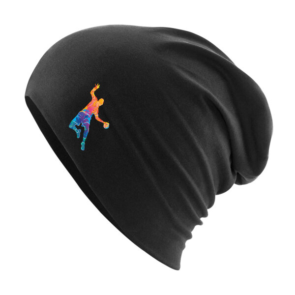 Beanie bunte Handball Silhouette