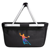 Einkaufskorb faltbar bunte Handball Silhouette 20 Liter...