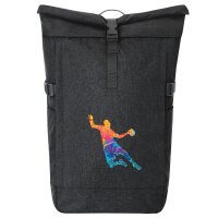 Kurierrucksack bunte Handball Silhouette 30-44 Liter...