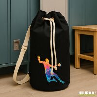Seesack bunte Handball Silhouette 20 Liter Black