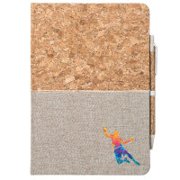 Notizbuch A5 bunte Handball Silhouette 80 Blatt inkl....