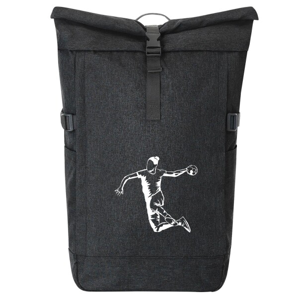 Kurierrucksack Handball Silhouette 30-44 Liter Black Melange