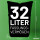 Kurierrucksack Handball Silhouette 30-44 Liter Black Melange