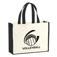 Jutetasche Volleyball Schriftzug 21 Liter Black